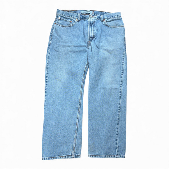 Vintage 505 Levis Jeans Mens 35x28 Blue Regular Light Wash Denim 38x29 Tag Y2K - Picture 1 of 11